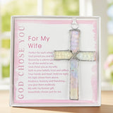 God Chose You Wife Gift: Stained Glass Cross 4511SG