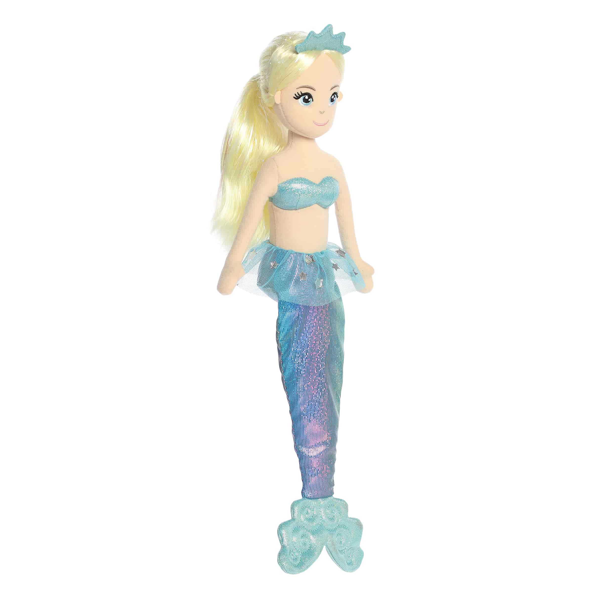 Sea Sparkles Rainbow mermaid plush doll Malia, alternate view