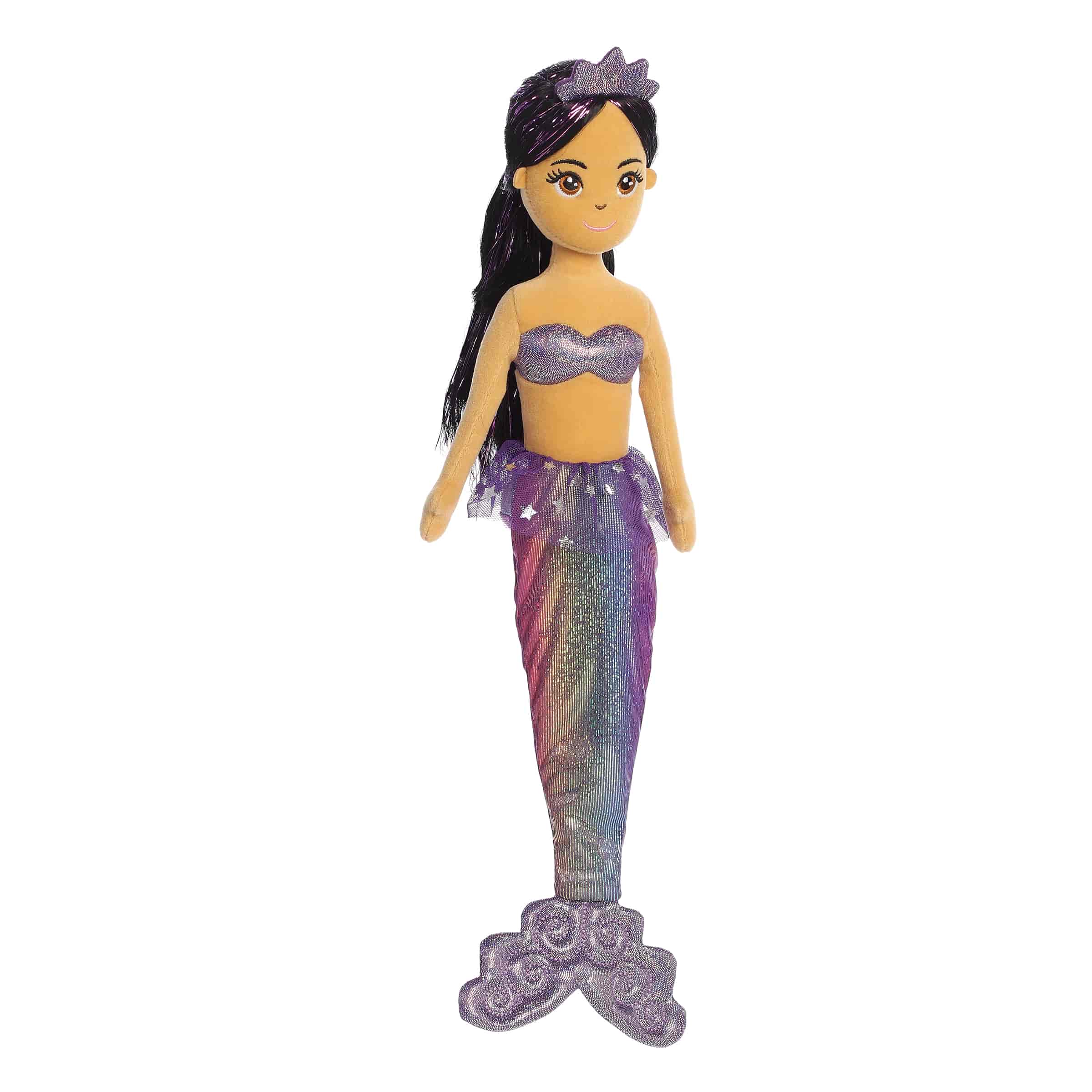 Sea Sparkles Rainbow mermaid plush doll Leila, alternate view