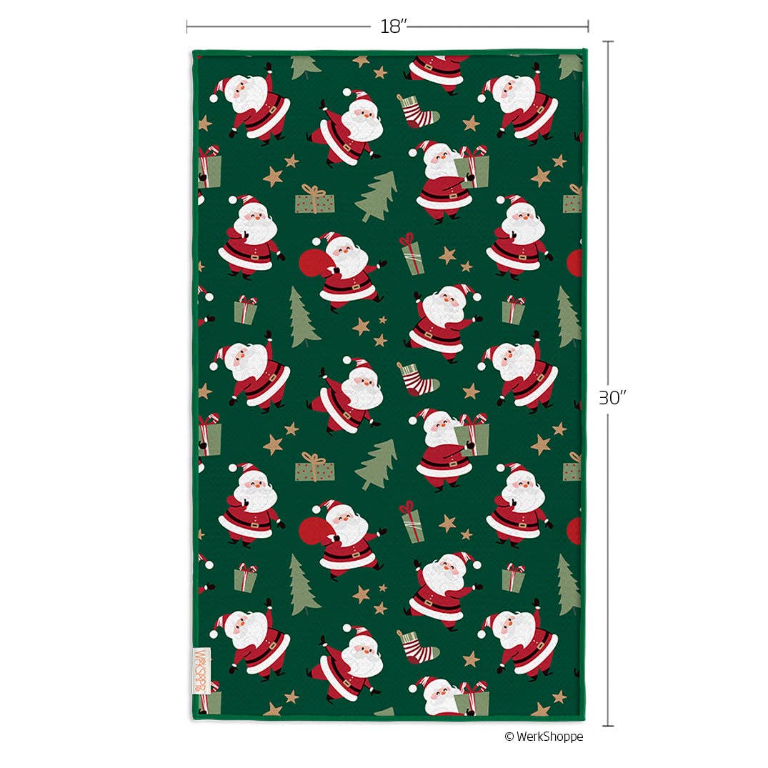 Santa's Gifts reversible Christmas microfiber kitchen towel, view 3