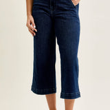Black Ankle Wide Trouser