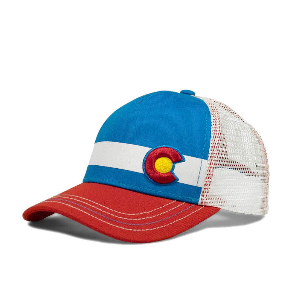 Kids' Blue Nugget Colorado Flag Trucker Hat