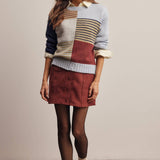 Colorblock Mixed Stripe Sweater in Blue Multi – 10