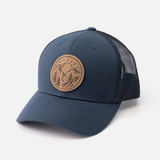 Vintage Sunrise Hat | Leather Patch Trucker Hat