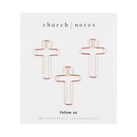 Cross-shaped paper clips, set of three, by Church Notes Co.