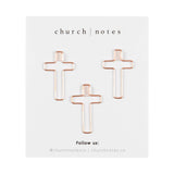Cross-shaped paper clips, set of three, by Church Notes Co.