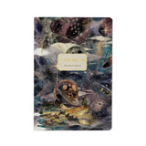 A5 ruled notebook with a galaxy and starfield cover design, front cover