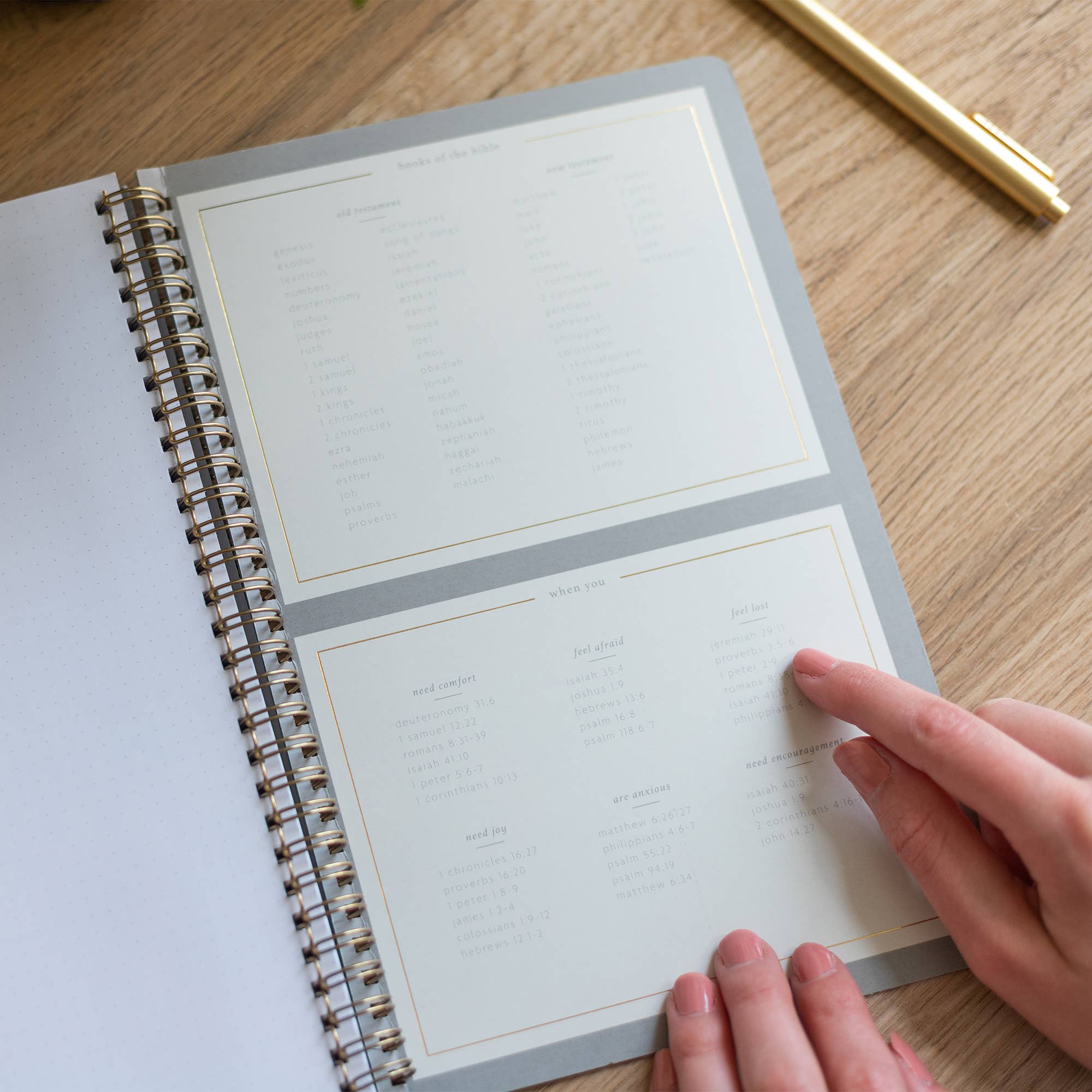 Navy Church Notes journal with date, speaker and verse prompts