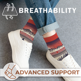 Colorado Big Foot unisex crew socks, alternate angle