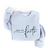Keep the Faith Graphic Fleece Pullover Sweatshirt