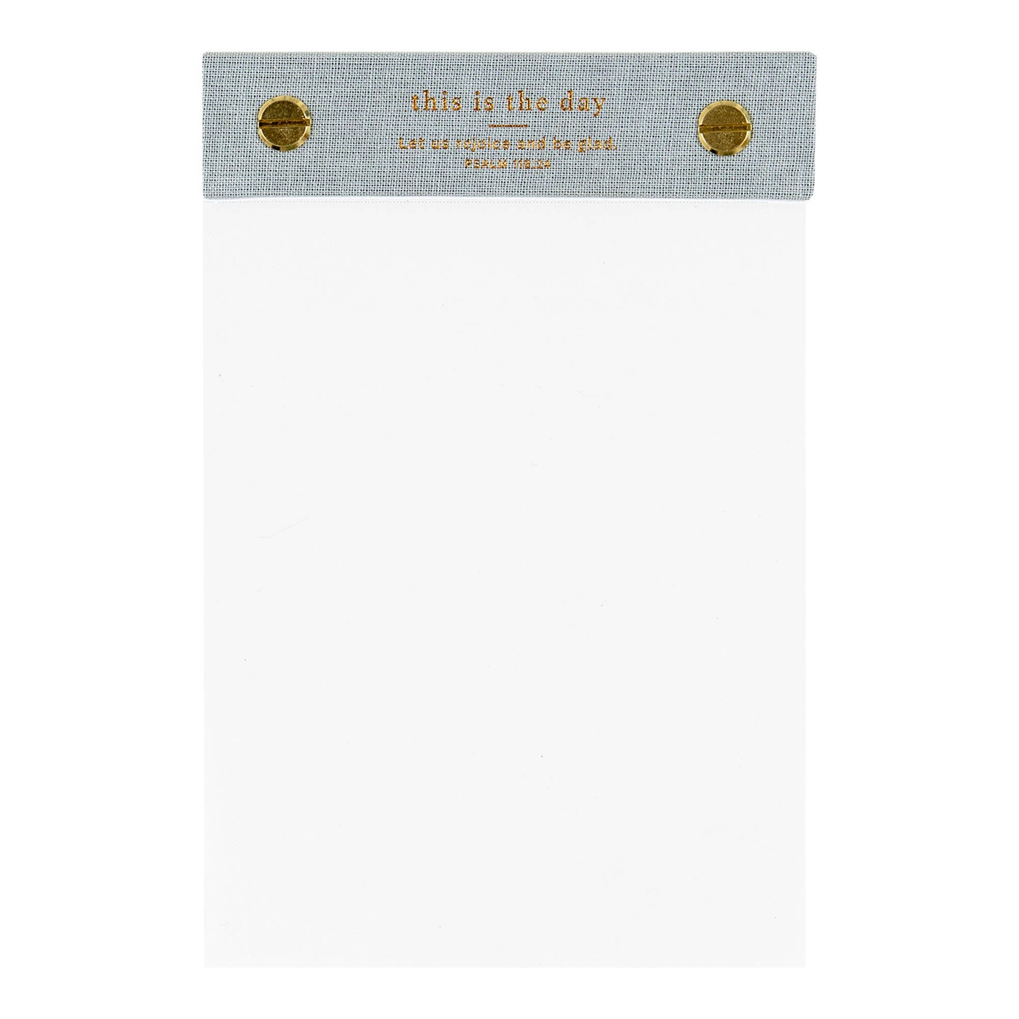 This Is The Day desktop notepad with Psalm 118:24 and gold foil edges