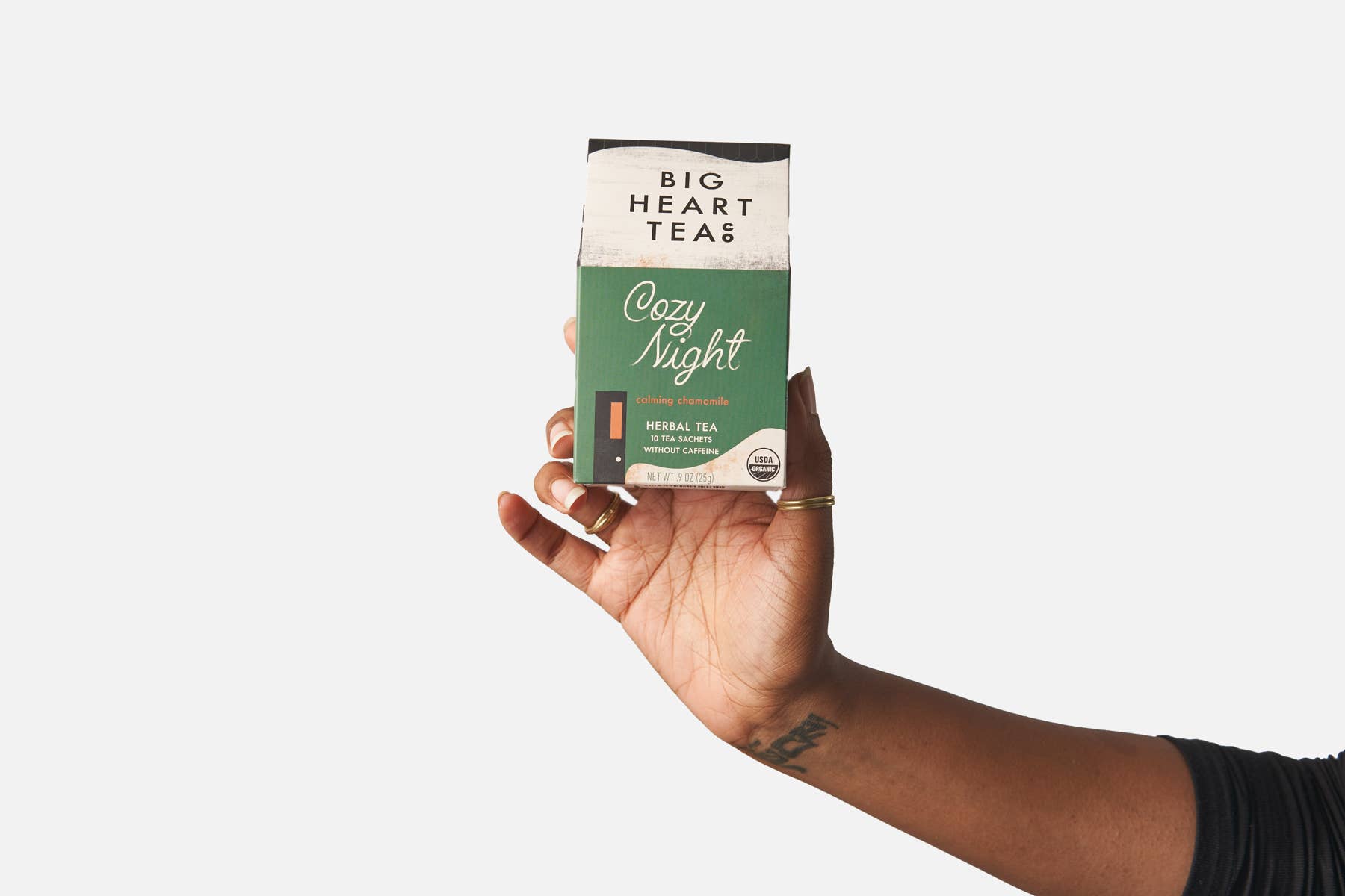 Cozy Night organic chamomile mint tea box, Big Heart Tea Co.