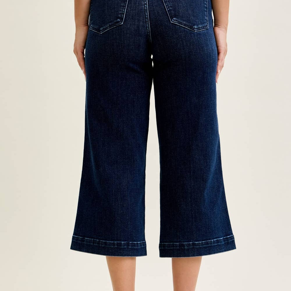 Black Ankle Wide Trouser