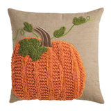 Square Pumpkin Vine Pillow