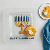 FUSED GLASS MENORAH PLATE
