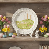 He Is Risen Cross Plate