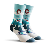 Unisex Crew Socks - Ski Colorado