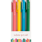 Believe You Can gel pen set of 4 - front