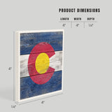 Rustic Colorado State Flag Ceramic Coaster