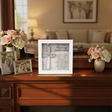 Wedding Anniversary Gift Framed Gray Glass Cross 4491SGFR