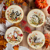 Woodland Critters Fall Dessert Plate, 9" (Assorted)