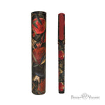 DreamWrite ballpoint pen with a Lush Flora illustrated barrel, detail view