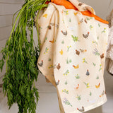 Chicken Meadows cotton kitchen towel