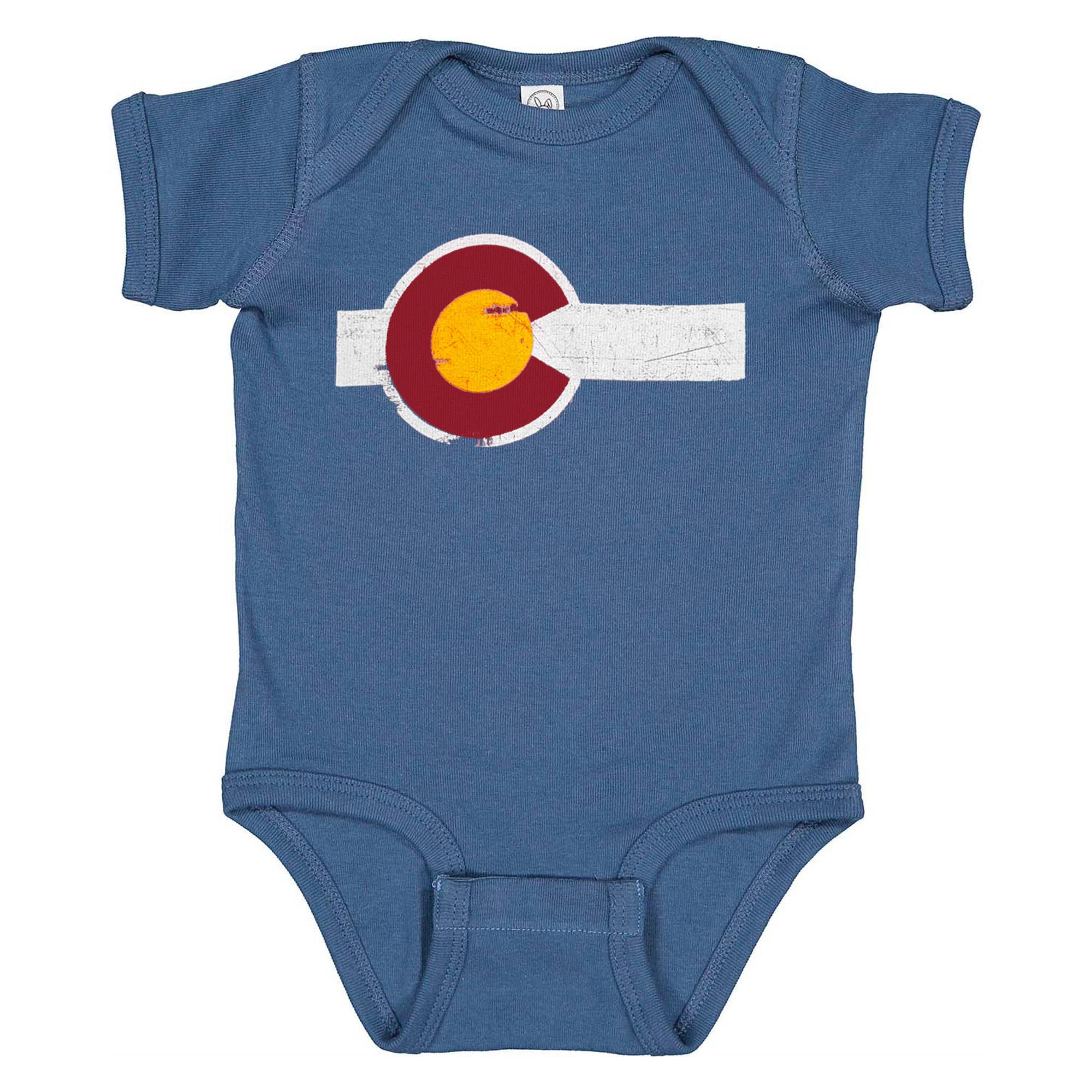 Blue Colorado Flag Baby Onesie