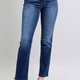 Judy Blue thermal high waist straight jeans in vintage dark wash