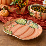 Harvest Morning 3-D Pumpkin Platter, 13.75" x 11.5"