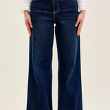 Judy Blue Petite LUX Retro High Waist Wide Leg Jeans in Twilight Blue