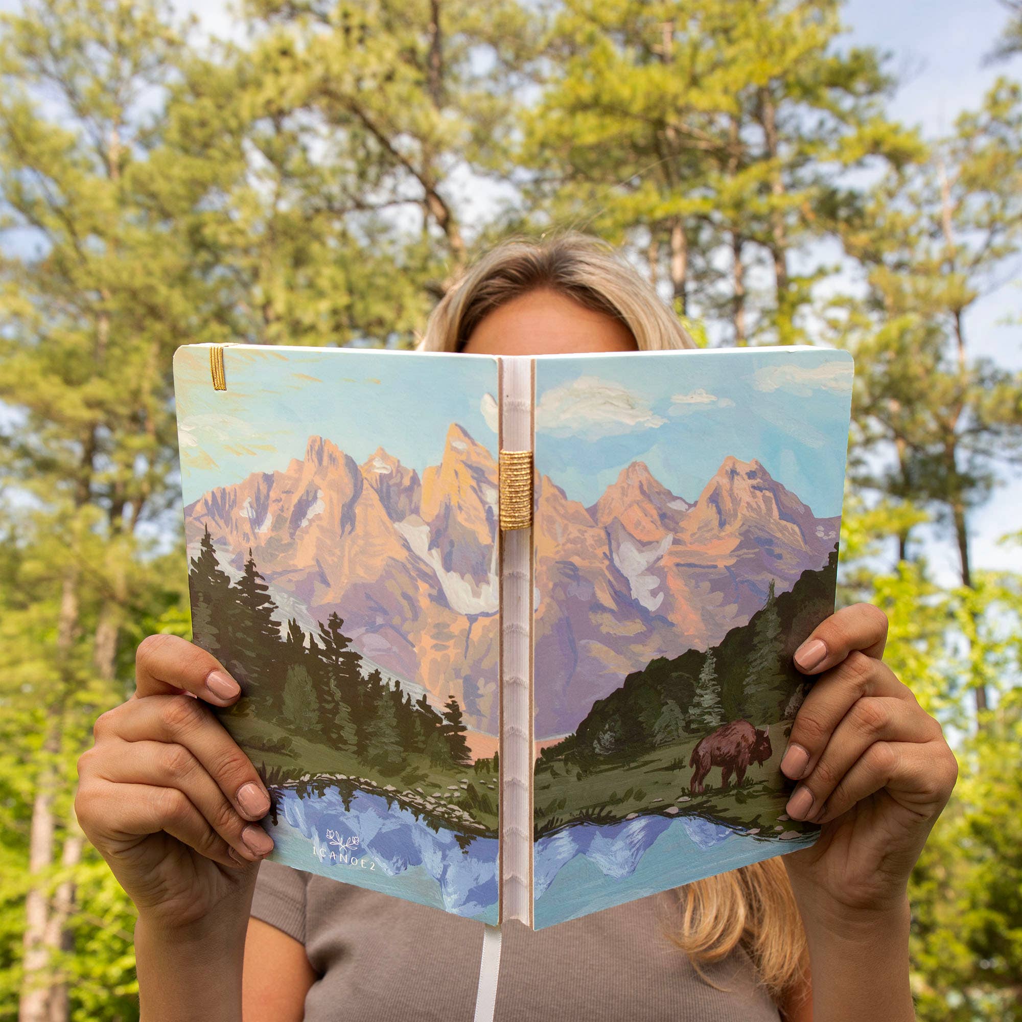 Grand Teton lay flat lined journal