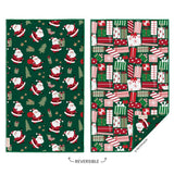Santa's Gifts reversible Christmas microfiber kitchen towel