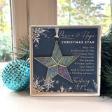 Peace & Hope Christmas Star Ornament, Stained Glass