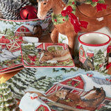 Homestead Christmas Horse Dessert Plate, 9" (Assorted)