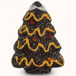 Dark sunflower and canola seed tree with wavy gold millet garland on white