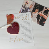 Two Became One Wedding Gift: Stained Glass Red Heart 7730