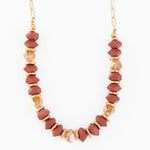 Irregular bead necklace - worn