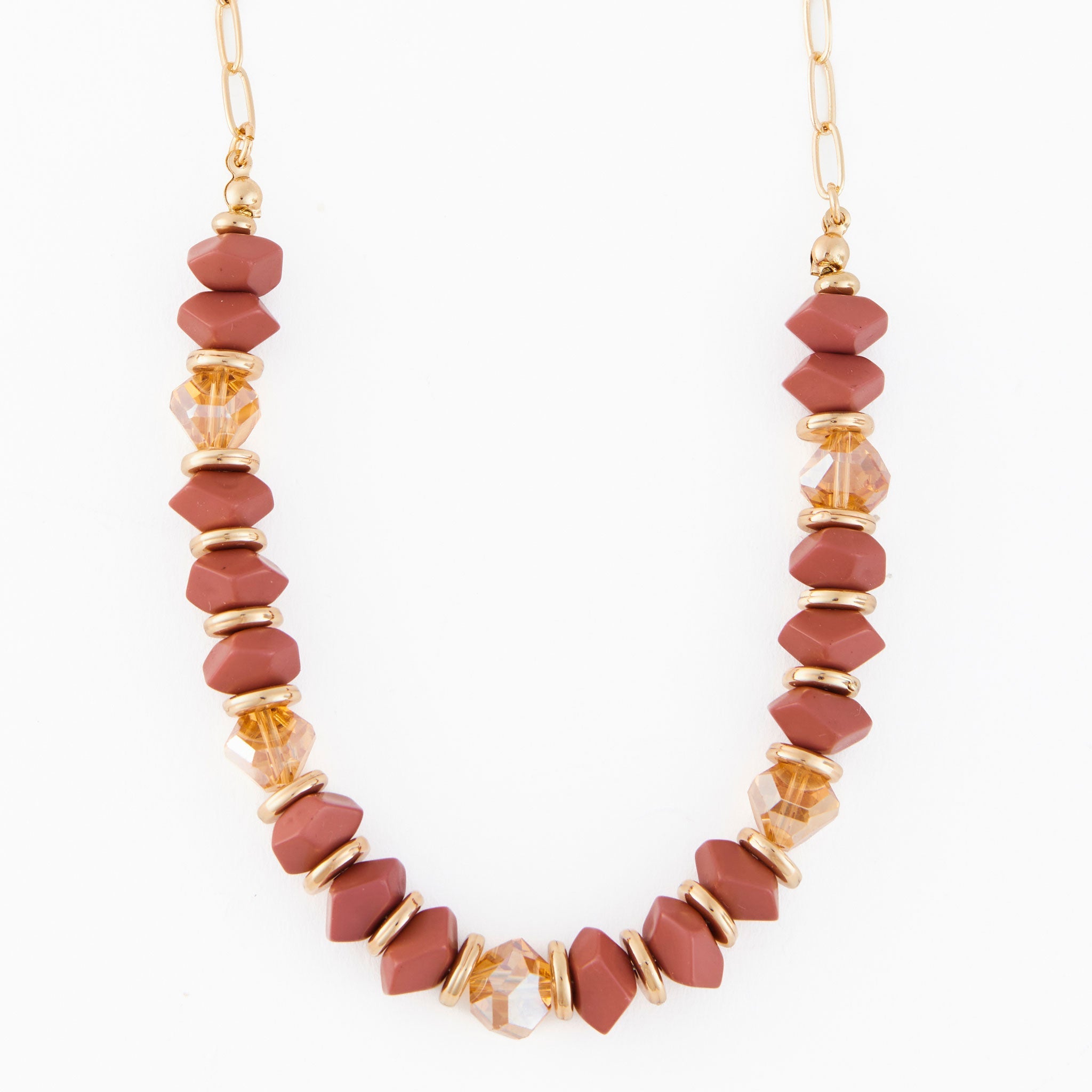 Irregular bead necklace - worn