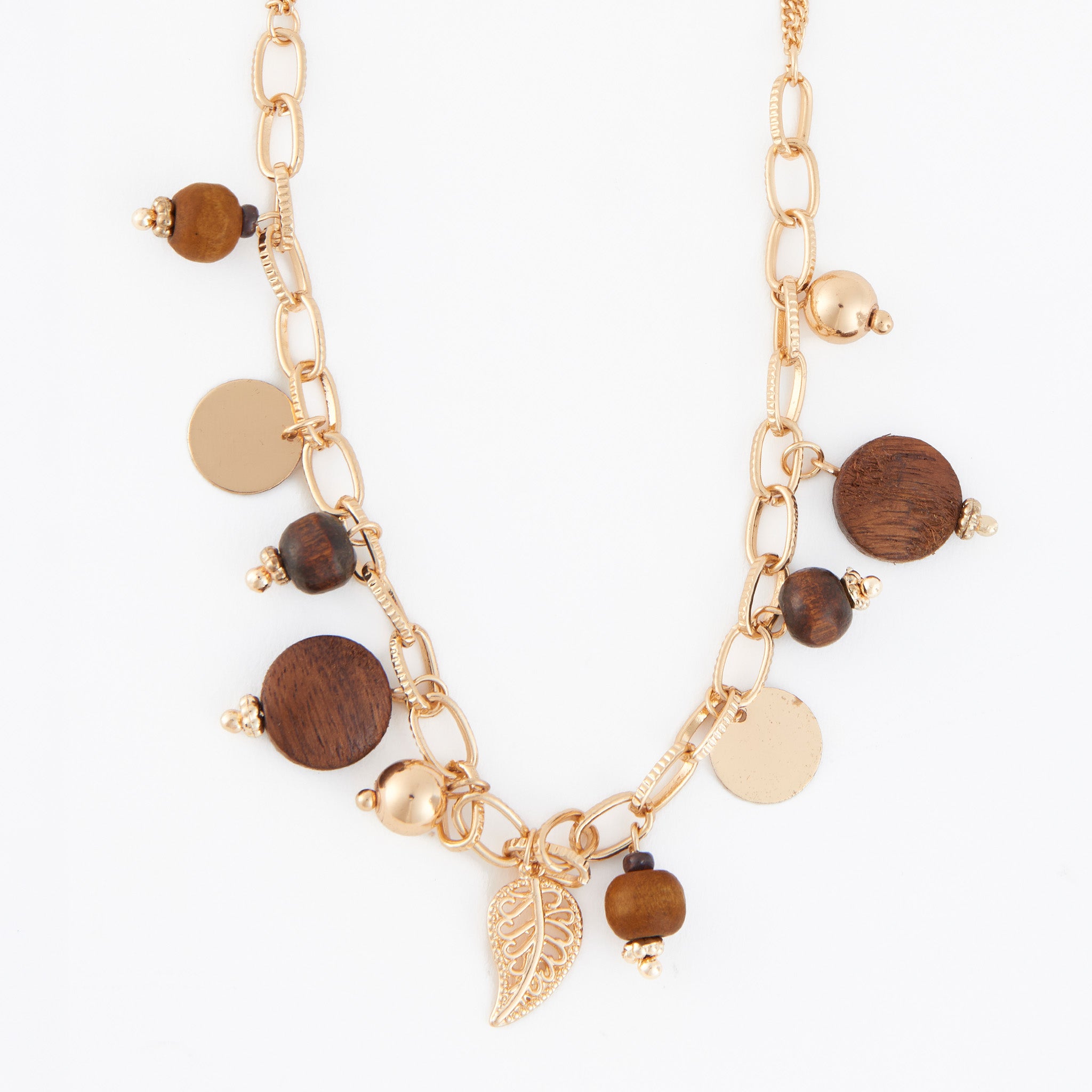 Layla multi charm necklace - worn