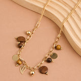 Layla multi charm collar necklace