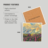 Colorado Flatirons Ceramic Coaster