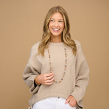 Lucie beaded long necklace - clasp detail