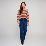 Vera open knit sweater - crochet detail
