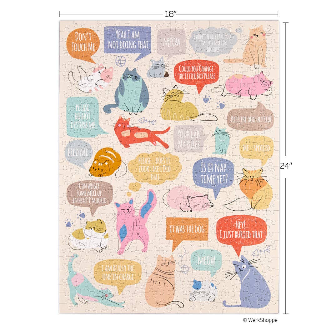 If Cats Could Talk 500 piece jigsaw puzzle, view 5