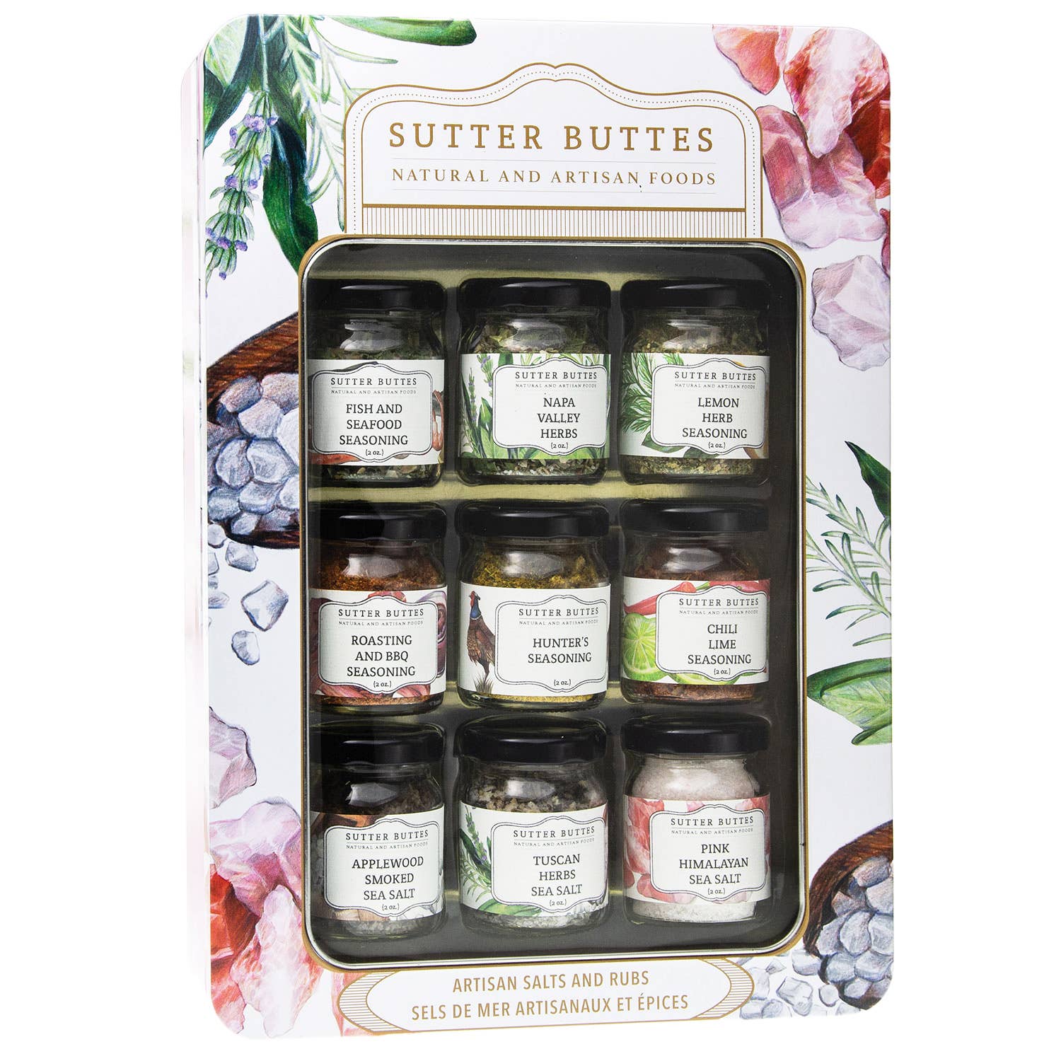 Gourmet salts and rubs 9-piece gift tin
