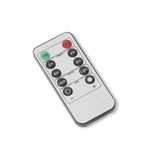 Remote control with on, off, timer, dim and candle flicker mode buttons