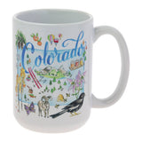 CO State Collection Ceramic 15 oz Mug Colorado Rosanne Beck