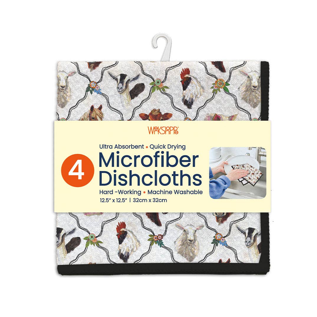 At the Farm microfiber dishcloths set of 4, view 3