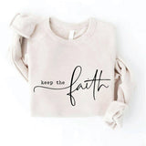 Keep the Faith Graphic Fleece Pullover Sweatshirt
